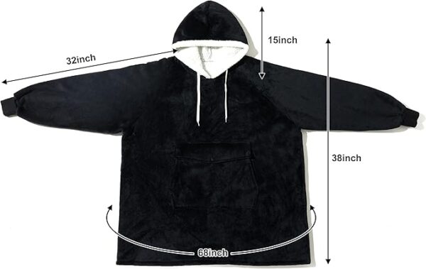 Comfy Sherpa Sweatshirt Pullover Jacket - Image 4