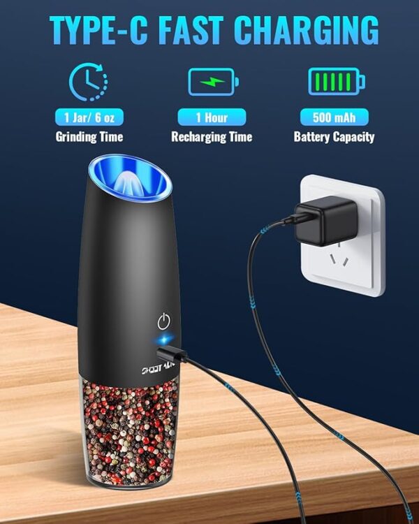 Sweet Alice Rechargeable Electric Pepper and Salt Grinder - Image 2