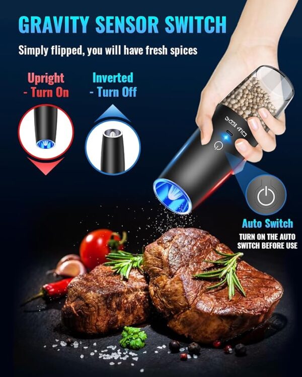 Sweet Alice Rechargeable Electric Pepper and Salt Grinder - Image 4